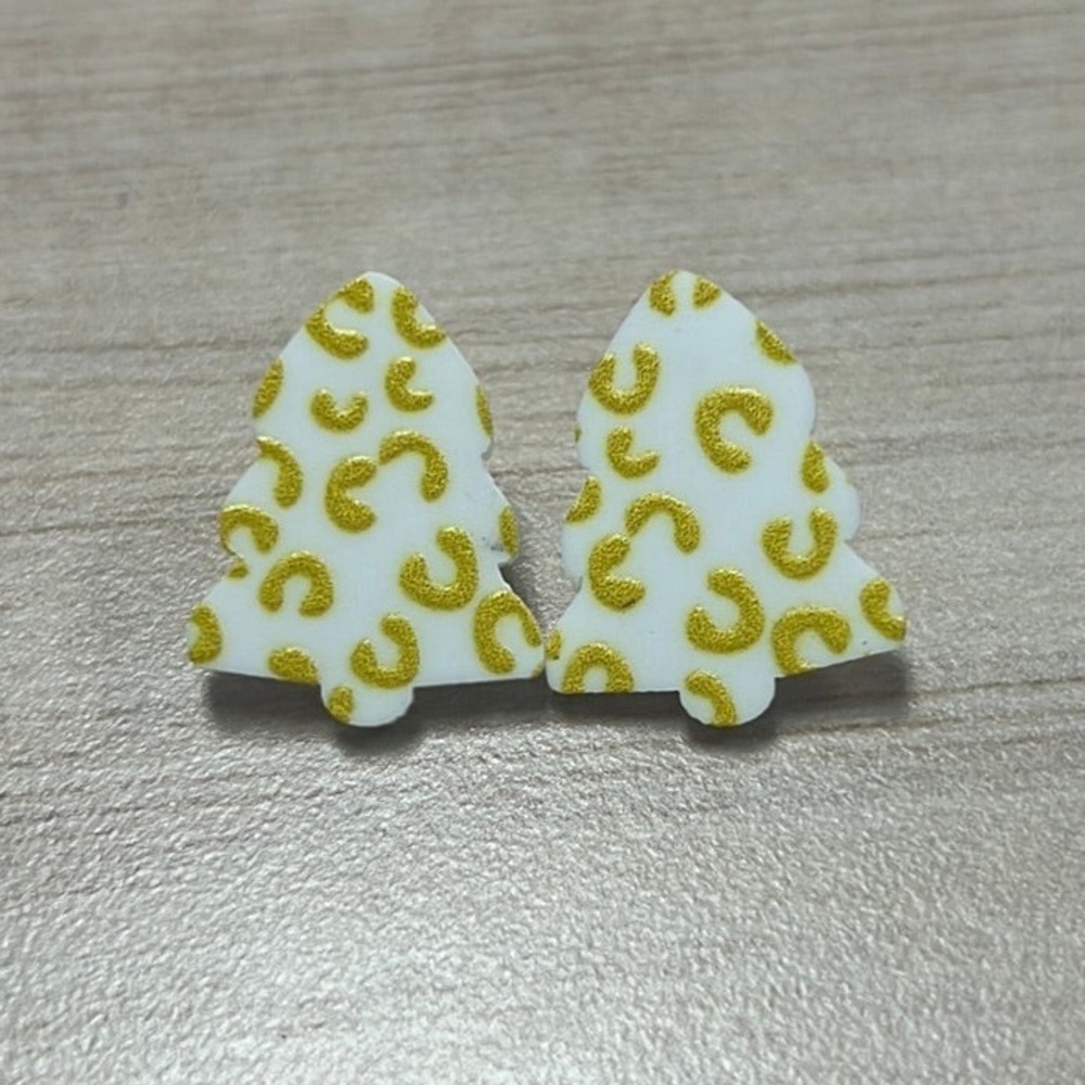 Christmas Tree Design Acrylic Stud Earrings